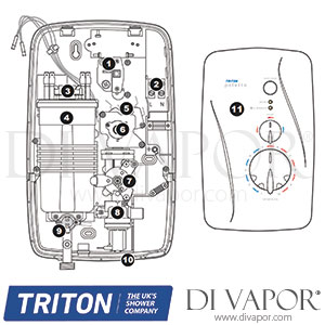 Triton Paletta Electric Shower Spare Parts - TR DV 742