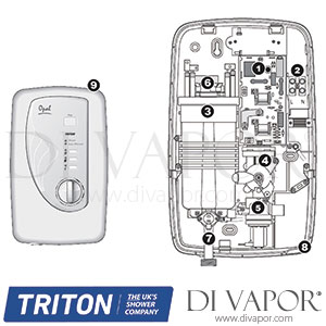 Triton Opal Chrome Shower Spare Parts - TR DV 743