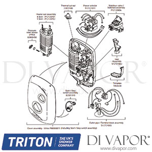 Triton Marbella Mk 2 Shower Spare Parts - TR DV 746