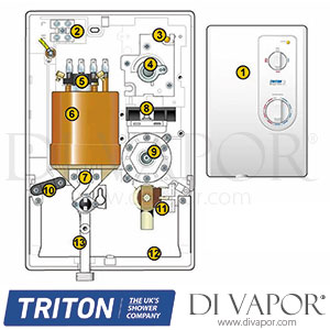 Triton Rapide 2 Shower Spare Parts - TR DV 752