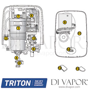 Triton T100e Care - New Style - Shower Spare Parts - TR DV 754