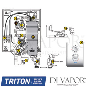 Triton T70z Electric Shower Spare Parts - TR DV 757