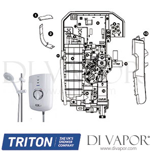 Triton T150+ Thermostatic Electric Shower Spare Parts - TR DV 764