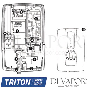 Triton Touch 8.5 kW Electric Shower Spare Parts - TR DV 769