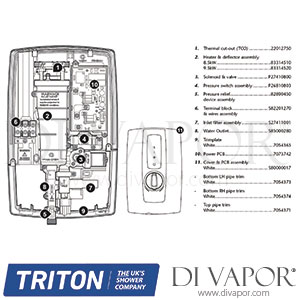 Triton Temptation Shower Spare Parts - TR DV 771