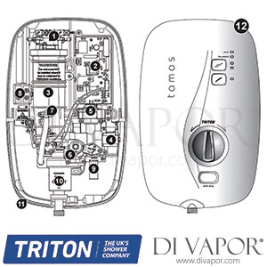 Triton Tamas Thermostatic Electric Shower Spare Parts - TR DV 772