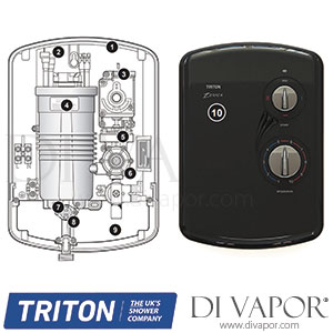 Triton Zenica Electric Shower Black Spare Parts - TR DV 773