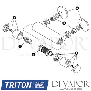 Triton Sema V2 MK2 Thermostatic Bar Valve Spare Parts - TR DV 806 GEN2