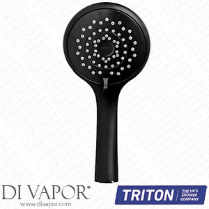 Triton 5 Spray Pattern Shower Head In Matt Black - TR5HSB Spare Parts