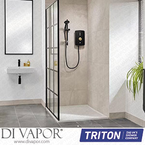 Triton Amala Matt Black Electric Shower with Brushed Brass Details - TRABB85 Spare Parts