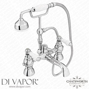 Chatsworth 1928 Traditional White Lever Bath Shower Mixer Tap with Shower Kit - TRAD011D Spare Parts