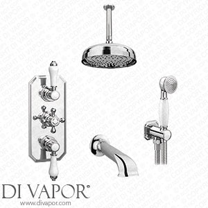 Trafalgar Traditional Shower Package with Ceiling Mounted Fixed Head Handset + Bath Spout - TRADPK03 Spare Parts