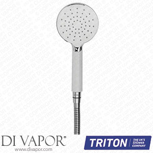 Triton Lesley Universal Single Spray Shower Handset In White and Chrome - TRISHE04 Spare Parts