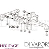 Heritage Somersby Wall Mounted Basin Mixer Tap Spare Parts Drawing