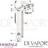 Heritage Somersby Floor Standing Bath Shower Mixer Spare Parts Drawing