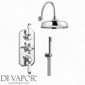 Trafalgar Triple Concealed Shower Valve inc. Outlet Elbow Handset & Curved Arm with Fixed Head - TSPK001 Spare Parts