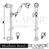 Hudson Reed Traditional Shower ValveSlider Rail Kit Dimension