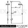 Hudson Reed Traditional Shower Valve Riser Kit Diverter Shower Rose Dimension