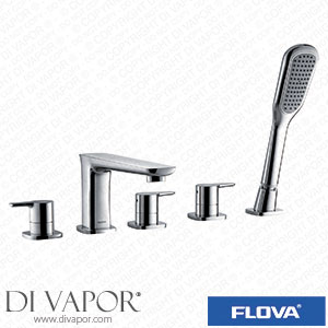 Flova UR5HBSM Urban 5-Hole Deck Mounted Bath and Shower Mixer with Shower Set Spare Parts