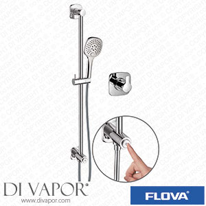 Flova URT1WPK1-V Urban Thermostatic Mixer with Goclick On/Off Control Slide Rail Kit Spare Parts