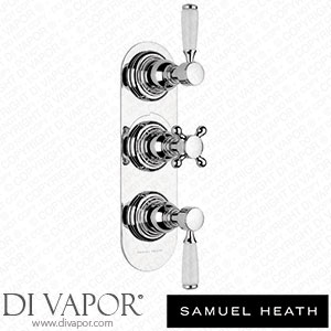 Samuel Heath V202-TC-CP Trim Set for V135-Is Thermostatic Valve - 2 Separate Flow Controls Spare Parts