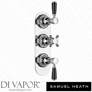 Samuel Heath V202-TGBC-CP Trim Set for V135-Is Thermostatic Valve - 2 Separate Flow Controls Spare Parts