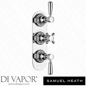 Samuel Heath V202-TM-CP Trim Set for V135-Is Thermostatic Valve - 2 Separate Flow Controls Spare Parts