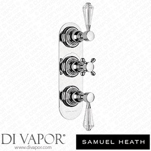 Samuel Heath V202-TSC-CP Trim Set for V135-Is Thermostatic Valve - 2 Separate Flow Controls Spare Parts