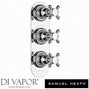 Samuel Heath V202-TX-CP Trim Set for V135-Is Thermostatic Valve - 2 Separate Flow Controls Spare Parts