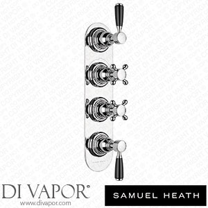 Samuel Heath V206-T2GBC-CP Trim Set for V606-Is Thermostatic Valve - 3 Separate Flow Controls with 4Th Open Outlet Spare Parts