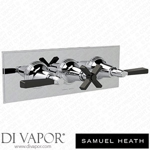 Samuel Heath V602-H-TMB-CP Trim Set for V135-Is Thermostatic Valve - 2 Separate Flow Controls Spare Parts