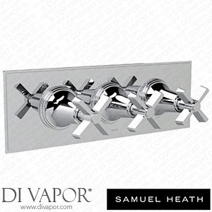 Samuel Heath V602-H-TX-CP Trim Set for V135-Is Thermostatic Valve - 2 Separate Flow Controls Spare Parts