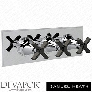 Samuel Heath V602-H-TXB-CP Trim Set for V135-Is Thermostatic Valve - 2 Separate Flow Controls Spare Parts