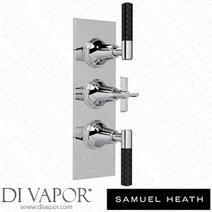 Samuel Heath V602-TBCQ-CP Trim Set for V135-Is Thermostatic Valve - 2 Separate Flow Controls Spare Parts