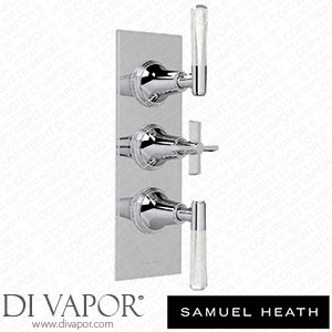 Samuel Heath V602-TCCR-CP Trim Set for V135-Is Thermostatic Valve - 2 Separate Flow Controls Spare Parts