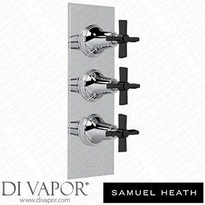 Samuel Heath V602-TXB-CP Trim Set for V135-Is Thermostatic Valve - 2 Separate Flow Controls Spare Parts