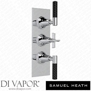 Samuel Heath V603-TBCQ-CP Trim Set for V132-Is Thermostatic Valve - 2 Way Diverter with Flow Control for 3Rd Outlet Spare Parts