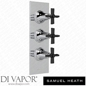 Samuel Heath V603-TXB-CP Trim Set for V132-Is Thermostatic Valve - 2 Way Diverter with Flow Control for 3Rd Outlet Spare Parts