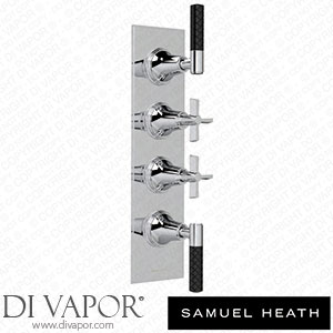 Samuel Heath V606-TCCR-CP Trim Set for V606-Is Thermostatic Valve - 3 Separate Flow Controls with 4Th Open Outlet Spare Parts