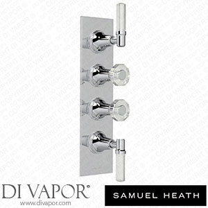 Samuel Heath V606-TL-CP Trim Set for V606-Is Thermostatic Valve - 3 Separate Flow Controls with 4Th Open Outlet Spare Parts