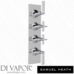 Samuel Heath V606-TM-CP Trim Set for V606-Is Thermostatic Valve - 3 Separate Flow Controls with 4Th Open Outlet Spare Parts