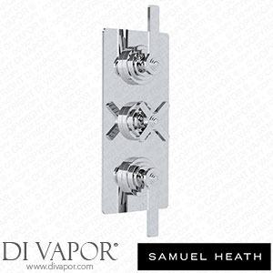 Samuel Heath V703-TLF-CP Trim Set for V132-Is Thermostatic Valve - 2 Way Diverter with Flow Control for 3Rd Outlet Spare Parts