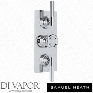 Samuel Heath V703-TLL-CP Trim Set for V132-Is Thermostatic Valve - 2 Way Diverter with Flow Control for 3Rd Outlet Spare Parts