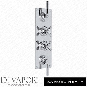 Samuel Heath V706-TLK-CP Trim Set for V606-Is Thermostatic Valve - 3 Separate Flow Controls with 4Th Open Outlet Spare Parts