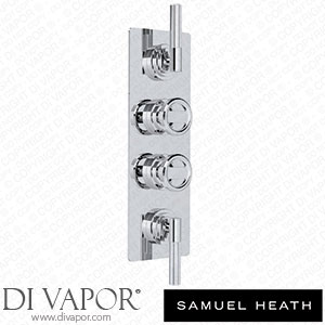 Samuel Heath V706-TLL-CP Trim Set for V606-Is Thermostatic Valve - 3 Separate Flow Controls with 4Th Open Outlet Spare Parts