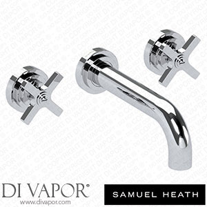 Samuel Heath V7K17-2XF-CP 3 Hole Wall Mounted Basin Filler 180Mm Spout Length Spare Parts