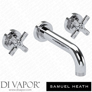 Samuel Heath V7K17-2XK-CP 3 Hole Wall Mounted Basin Filler 180Mm Spout Length Spare Parts