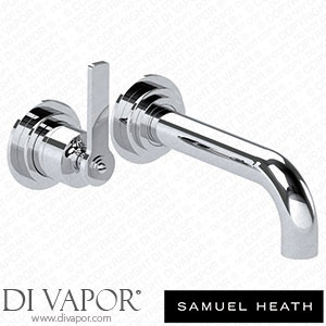 Samuel Heath V7K35-1LF-NP-CP 2 Hole Wall Mounted Bath Mixer without Plate 184Mm Spout Length Spare Parts