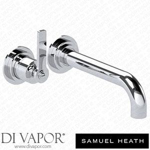 Samuel Heath V7K35-2LF-NP-CP 2 Hole Wall Mounted Bath Mixer without Plate 214Mm Spout Length Spare Parts