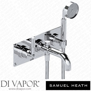 Samuel Heath V7K43-1LK-CP 3 Hole Wall Mounted Bath Mixer with Diverter 180Mm Spout Length Spare Parts